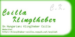 csilla klinglheber business card